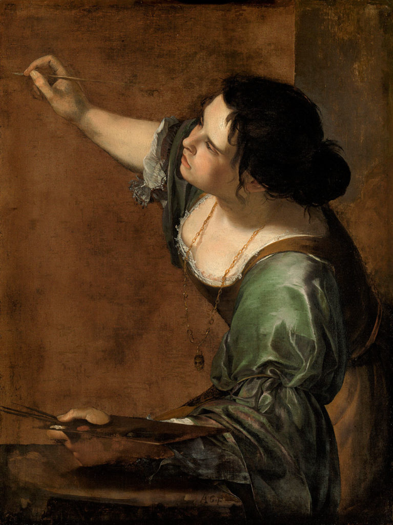 Autorretrato de Artemisia Gentileschi como alegoría de la pintura. (1638-39).
