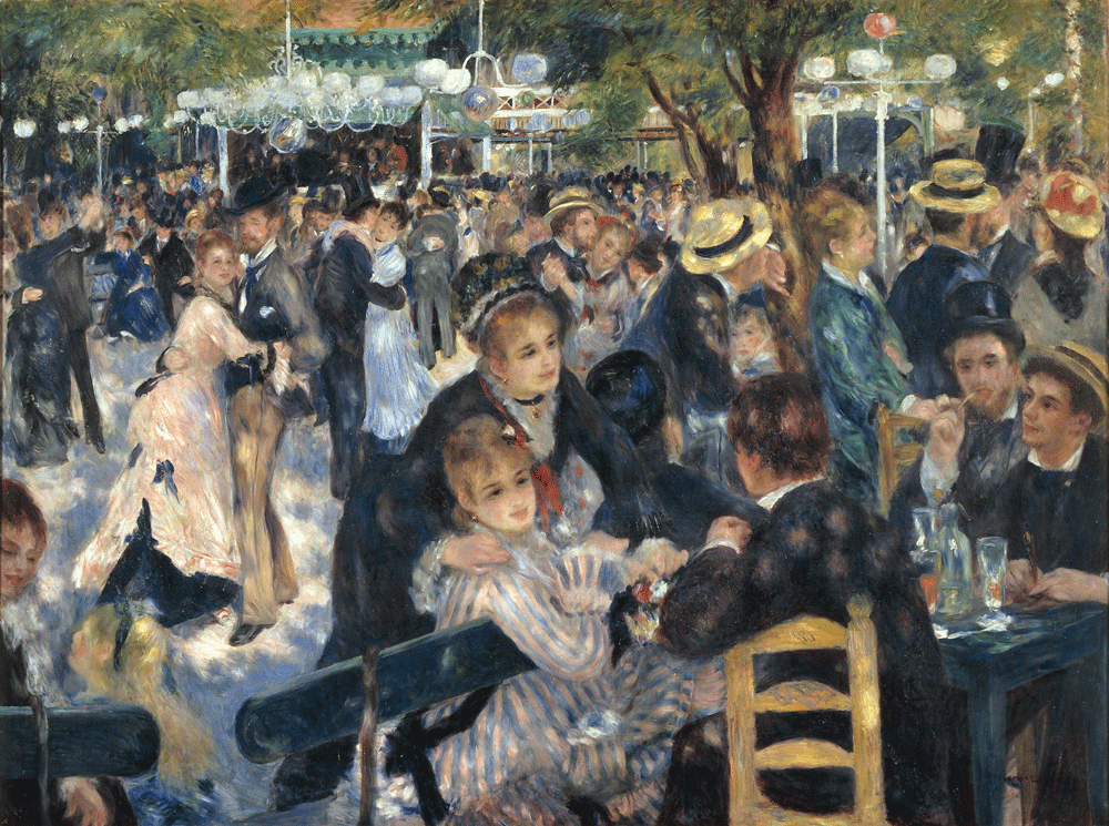 Baile en el Moulin de la Galette (1876). Museo de Orsay, París.