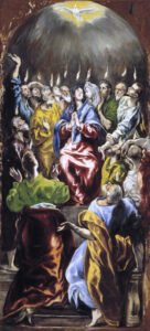 El Greco: Pentecostés (1597 – 1600), óleo sobre lienzo, Museo del Prado, Madrid