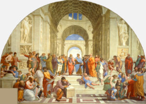 Rafael Sanzio: La escuela de Atenas (1510-11), Museos Vaticanos.