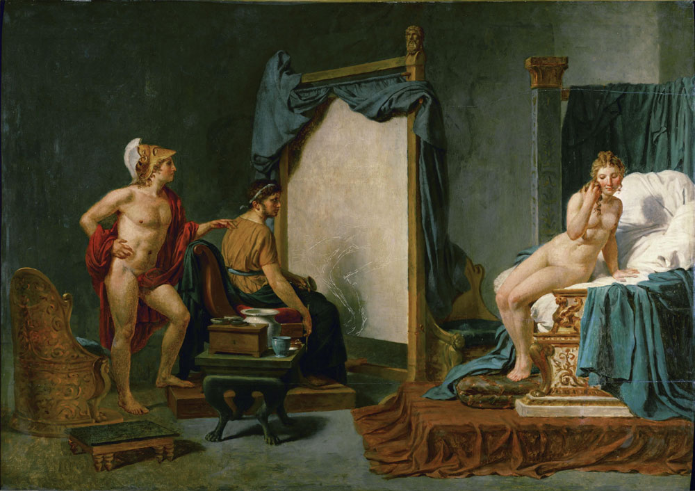 Jacques-Louis David (1748–1825): Apeles pinta a Campaspe en presencia de Alejandro Magno. Óleo sobre lienzo. Palais des Beaux-Arts de Lille.