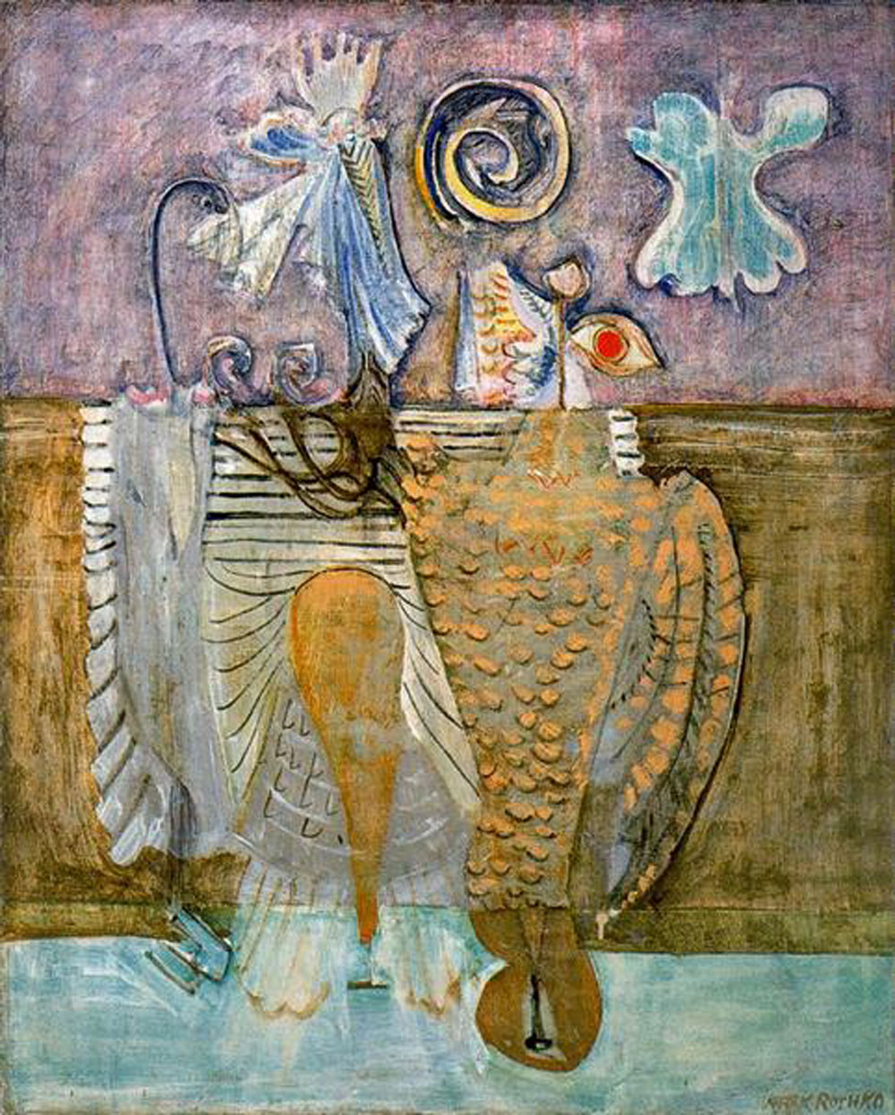 Mark Rothko: Aves jerárquicas (1944), óleo sobre lienzo, National Gallery of Art, Washington, DC.