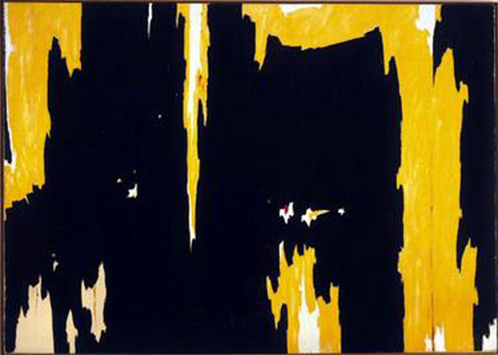 Clyfford Still: 1957-D N. 1 (1957).  Óleo sobre lienzo. Galería de arte Albright–Knox, Buffalo, Nueva York.
