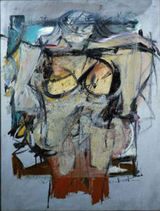 Willem de Kooning: Mujer ocre (1955). Óleo sobre lienzo. University of Arizona Museum of Art.