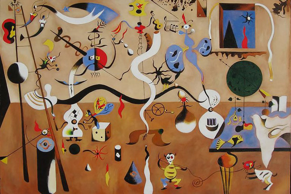 Joan Miró: El Carnaval de Arlequín (1924-25), óleo sobre lienzo, Albright-Knox Art Gallery, Buffalo (EEUU).