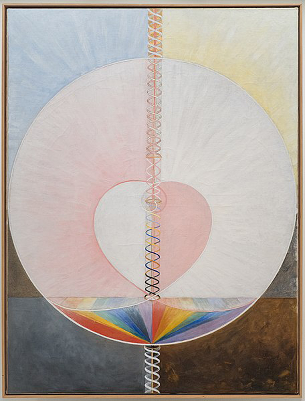 Hilma af Klint: La paloma, Grupo IX/UW, N. 25 (1915), óleo sobre lienzo.