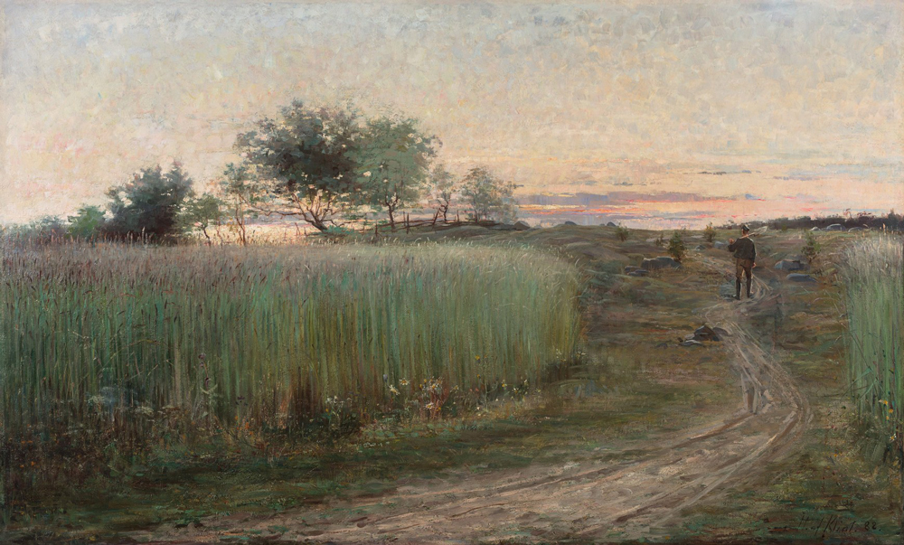Hilma af Klint: Paisaje de verano (1888) óleo sobre lienzo.