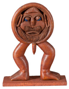 Karl Genzel (1871-1925): La mujer con la cigüeña o Jesin. Representa la figura de un Jesús hermafrodita que ha zarpado en un barco, obra del único escultor incluido en las Expresiones de la locura de Prinzhorn.