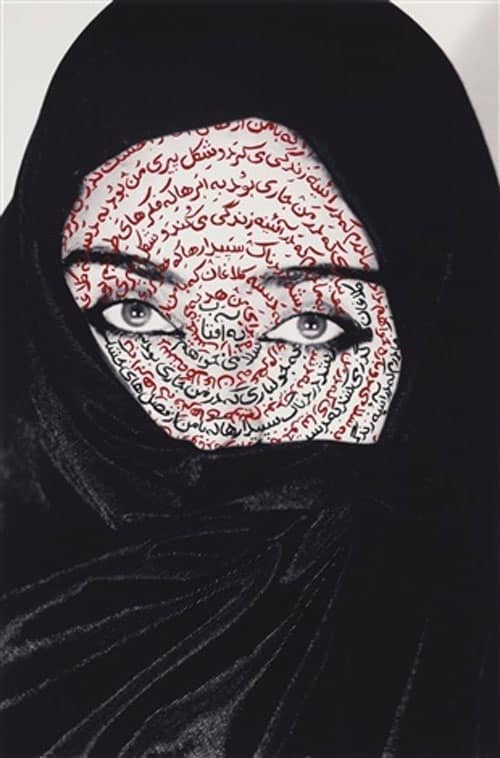 mujeres, vida, libertad-Shirin Neshat: Yo soy su secreto (serie Mujeres de Alá, 1993) tinta sobre fotografía, @ShirinNeshat.