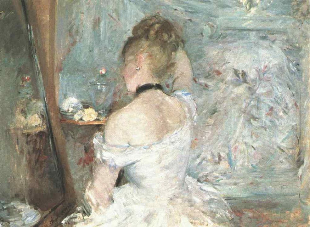 Berthe Morisot: Mujer en su baño (1875) óleo sobre lienzo, Instituto de Arte de Chicago.