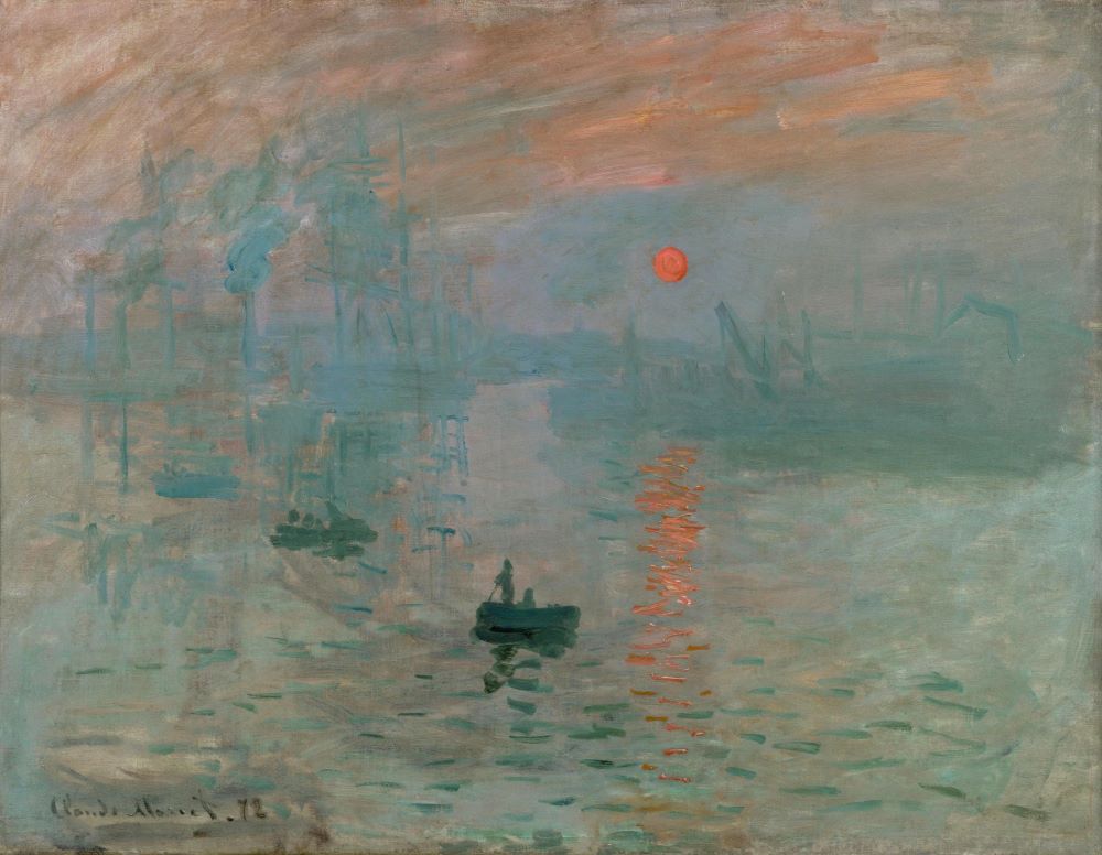 Claude Monet: Impresión, sol naciente (1872) óleo sobre lienzo, Museo Marmottan Monet, París